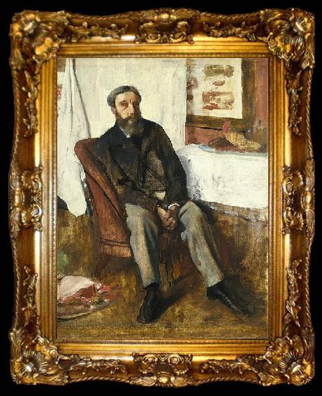 framed  Edgar Degas Portrait d